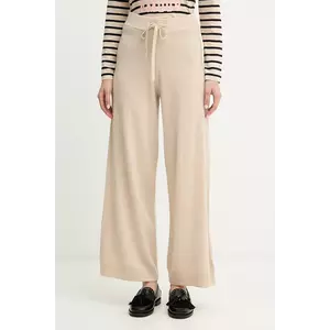 Weekend Max Mara pantaloni de lână JOSEF culoarea bej, 2525336012600 imagine