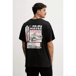 adidas Originals tricou JP Racing Manga culoarea negru, cu imprimeu, HY2086 imagine