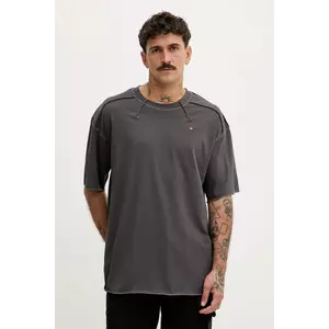 Diesel tricou din bumbac T-CRAHOR-BOXT-T1 culoarea gri, uni, A19463.0NIAX imagine