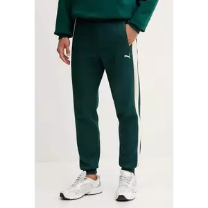 Puma pantaloni de trening culoarea verde, uni, 629588 imagine