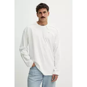 Diesel longsleeve din bumbac T-CRAHOR-BOXT-LS-T1 culoarea alb, uni, A19464.0NIAX imagine