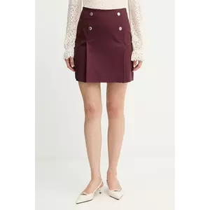 Morgan fustă culoarea bordo, mini, evazați, JPALE imagine