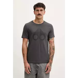 MOOSE KNUCKLES tricou din bumbac Chamblee culoarea gri, cu imprimeu, M35MT751 imagine