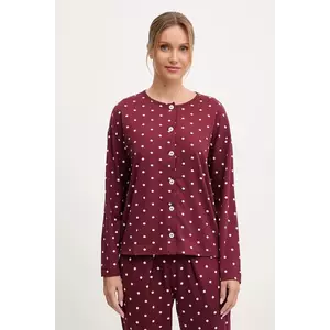 United Colors of Benetton cămașă de pijama culoarea bordo, 3ZMB3M07R imagine