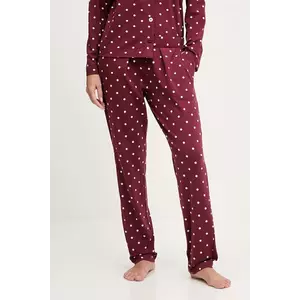 United Colors of Benetton pantaloni de pijama culoarea bordo, 3ZMB3F04P imagine