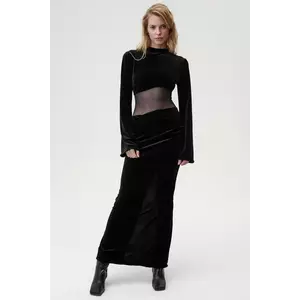 Undress Code rochie Miss Me Dress culoarea negru, maxi, mulată, 736 imagine