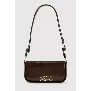 Karl Lagerfeld poșetă de piele culoarea bordo, A4W30041 imagine