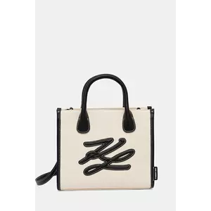 Karl Lagerfeld poșetă culoarea bej, A4W50026 imagine
