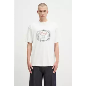 Drôle de Monsieur tricou din bumbac Le Tshirt Plateau culoarea alb, cu imprimeu, H.TS255.CO002 imagine