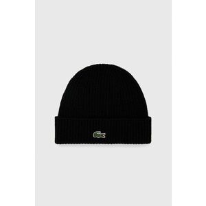 Lacoste caciula de lana culoarea negru, de lana, din tesatura neteda imagine