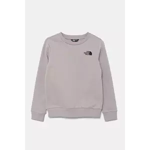 The North Face bluza copii TEEN SIMPLE DOME CREW culoarea gri, cu imprimeu, NF0A8AXY1OA1 imagine