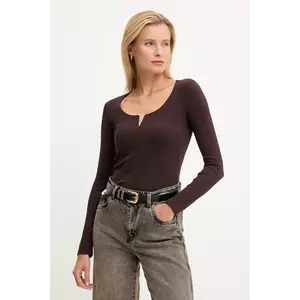 Answear.LAB longsleeve culoarea maro imagine