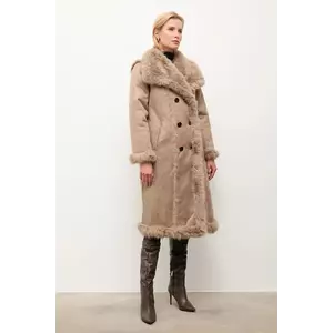 Answear.LAB palton cu doua fete culoarea maro imagine