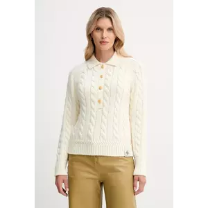 Bally pulover de lână culoarea bej, călduros, WKN0BG imagine