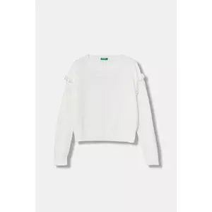 United Colors of Benetton pulover copii culoarea alb, light, 13HHC108W imagine