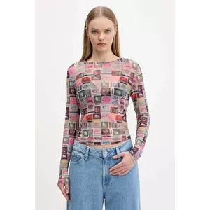 Tommy Jeans longsleeve culoarea roz, DW0DW21558 imagine