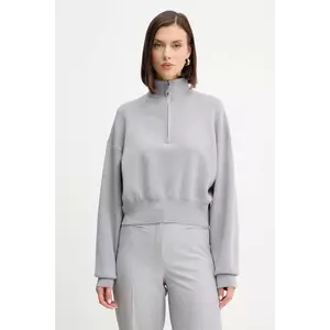 Victoria Beckham pulover din amestec de lână culoarea gri, cu turtleneck, 1425KJU006610B imagine
