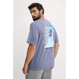 The North Face tricou din bumbac culoarea violet, cu imprimeu, NF0A8E4EBTR1 imagine