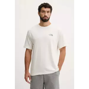 The North Face tricou din bumbac culoarea bej, cu imprimeu, NF0A8E4EQLI1 imagine