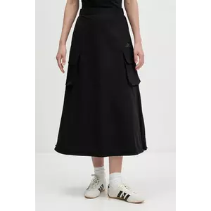 adidas fustă City Tech culoarea negru, midi, evazați, JM8438 imagine