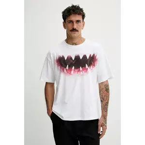 Diesel tricou din bumbac T-BOXT-T21 culoarea alb, cu imprimeu, A19617.0PLAT imagine