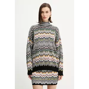 Missoni pulover din amestec de lână culoarea maro, light, cu turtleneck, DS25WN16.BK01CQ imagine