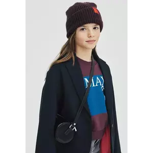 MAX&Co. hanorac de bumbac pentru copii MAXS3F SWEAT-SHIRT culoarea bordo, cu imprimeu, MX0037 imagine