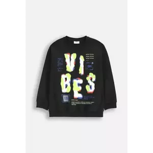 Coccodrillo hanorac de bumbac pentru copii culoarea negru, cu imprimeu, X-RAY VISION BOY JUNIOR imagine