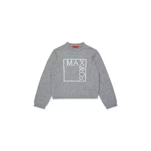 MAX&Co. pulover de lână pentru copii MAXK21F KNITWEAR culoarea gri, MX0233 imagine