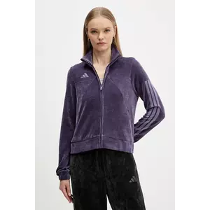 adidas bluză din velur Tiro culoarea violet, uni, JM1816 imagine