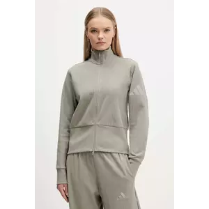 adidas bluză All Szn Winterized culoarea verde, uni, JW7435 imagine