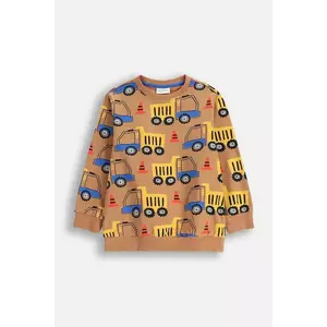 Coccodrillo hanorac de bumbac pentru copii culoarea maro, cu imprimeu, CITY BUILDER BOY KIDS imagine