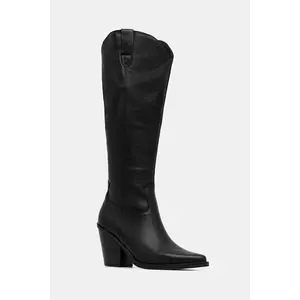 Aldo ghete de piele NEVADA culoarea negru, cu toc drept, 13672021 imagine