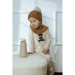 Jamiks căciulă de lână pentru copii RICARDIN culoarea maro, JZI359 imagine