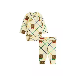 Mini Rodini set pentru bebeluși din bumbac Bear 2-pack culoare bej 25740110 imagine