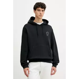 Rag & Bone bluză culoarea negru, cu glugă, cu imprimeu, RF7025FT2GM imagine