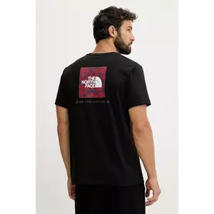 The North Face tricou din bumbac culoarea negru, cu imprimeu, NF0A8EGUET91 imagine