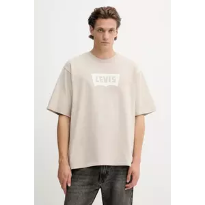 Levi's tricou din bumbac culoarea bej, cu imprimeu, A5805 imagine