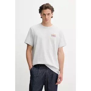 Levi's tricou din bumbac culoarea gri, cu imprimeu, 16143 imagine