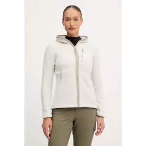 Jack Wolfskin hanorac fleece CRADLE MOUNTAIN PILE culoarea bej, cu glugă, uni, A65442 imagine