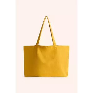 Calma House geantă de plajă din in Lino 46 x 19 x 40 cm culoarea galben imagine