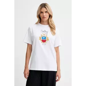 Bally tricou din bumbac culoarea alb, WJE087 imagine