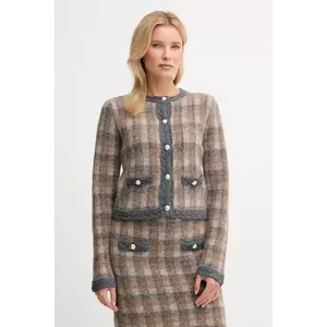 Joop! cardigan din amestec de lână culoarea maro, 30048468 imagine