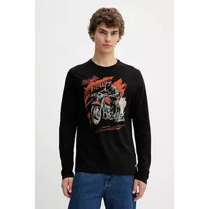 Von Dutch longsleeve din bumbac culoarea negru, cu imprimeu, VD.1.TRL.SWIFT imagine