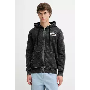 Von Dutch bluză culoarea negru, cu glugă, cu imprimeu, VD.1.SWZ.SOUL imagine