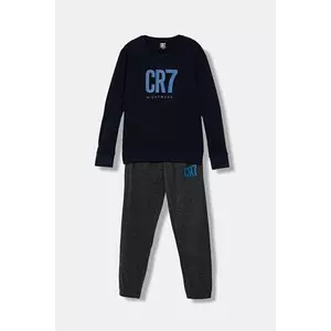 CR7 Cristiano Ronaldo pijamale de bumbac pentru copii culoarea bleumarin, cu imprimeu, 8770 imagine