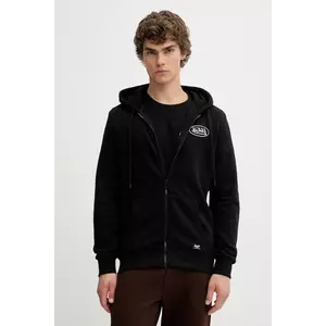 Von Dutch bluză culoarea negru, cu glugă, uni, VD.1.SWZ.SLI imagine