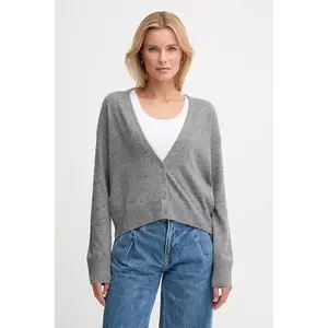 United Colors of Benetton cardigan din amestec de lână culoarea gri, light, 102HD6052 imagine