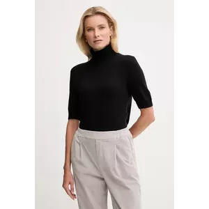 United Colors of Benetton pulover de lână pentru copii culoarea negru, light, cu guler, 102HD203X imagine