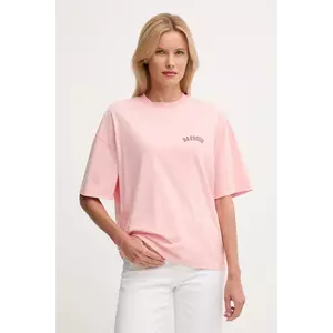 Barbour tricou din bumbac CLAYDON culoarea roz, LTS0687 imagine